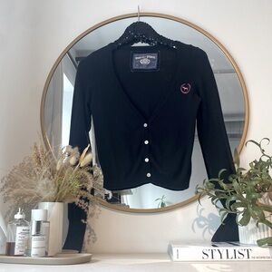 Victoria’s Secret Pink Black University Cropped Cardigan